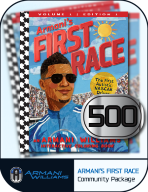 Armani’s First Race Activity Book Community Package