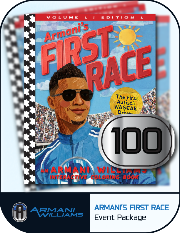 Armani's First Race Activity Book Event Package